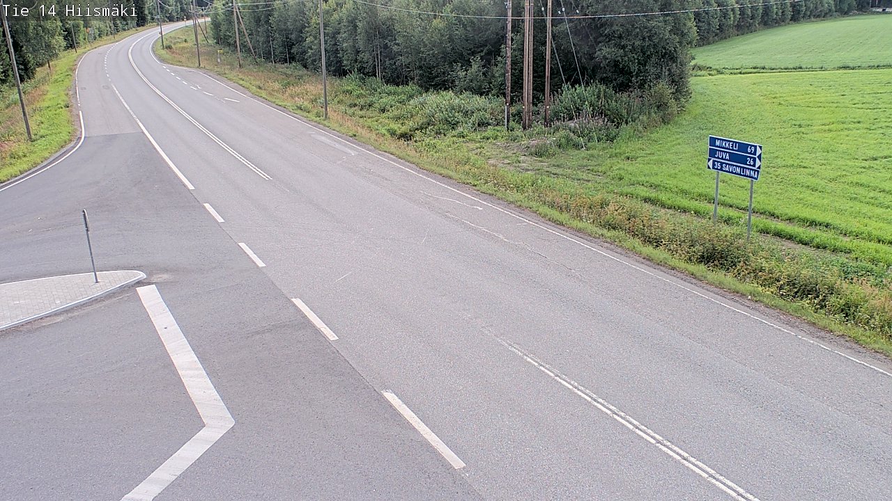 Weather Camera Image Väg 14 Rantasalmi, Hiismäki, Rantasalmi, Etelä-Savo