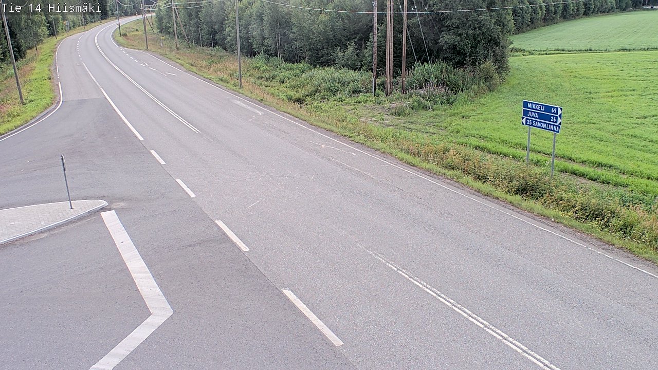 Weather Camera Image Väg 14 Rantasalmi, Hiismäki, Rantasalmi, Etelä-Savo