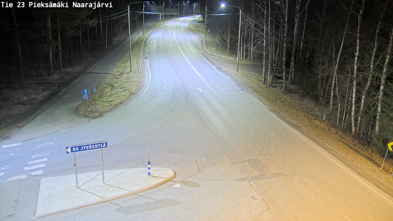 Weather Camera Image Väg 23 Pieksämäki, Naarajärvi, Pieksämäki, Etelä-Savo