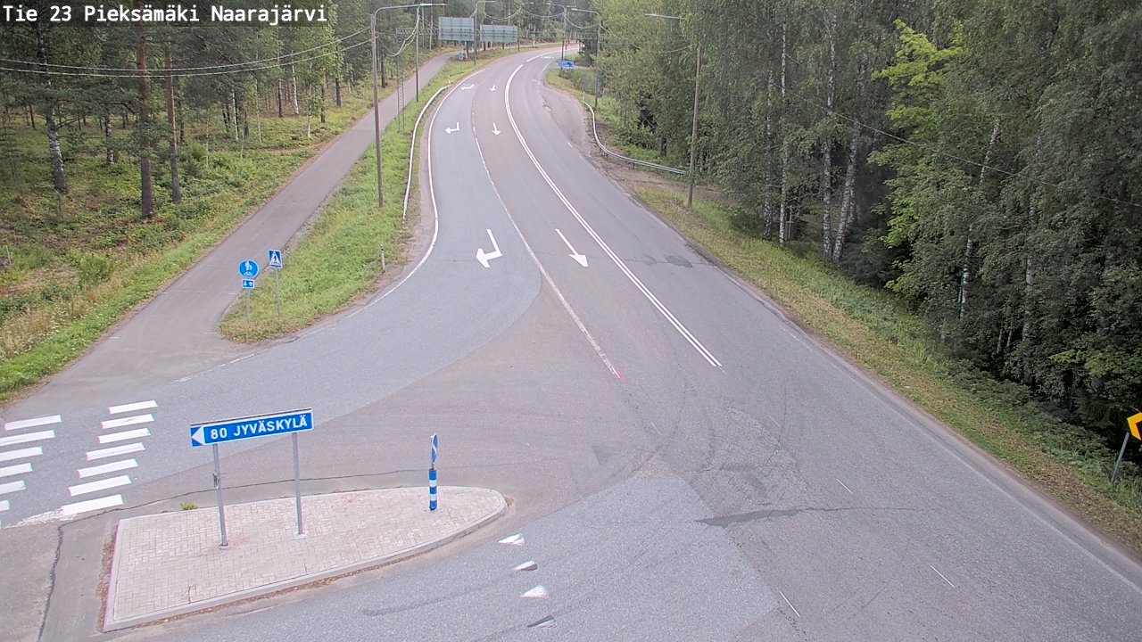 Weather Camera Image Väg 23 Pieksämäki, Naarajärvi, Pieksämäki, Etelä-Savo