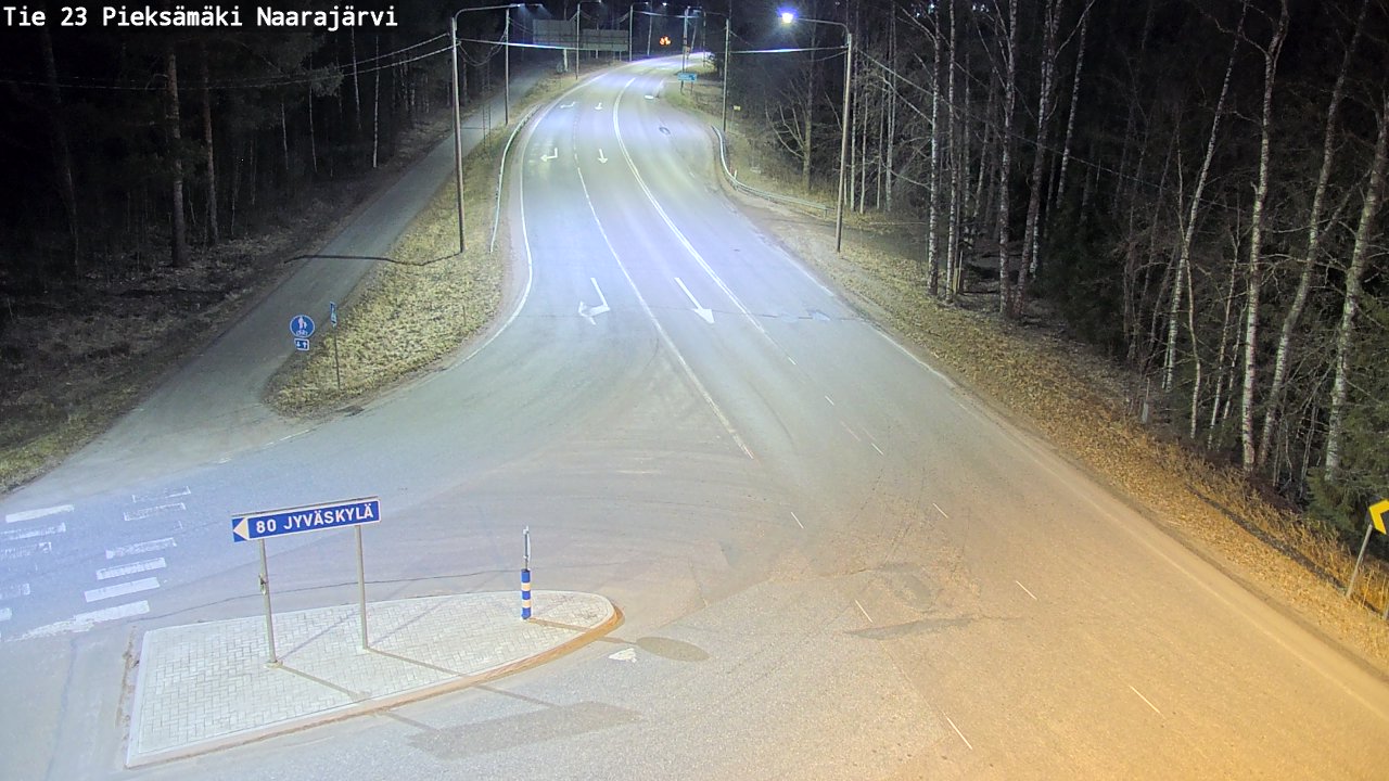 Weather Camera Image Road 23 Pieksämäki, Naarajärvi, Pieksämäki, Etelä-Savo
