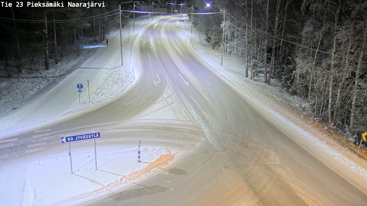Weather Camera Image Väg 23 Pieksämäki, Naarajärvi, Pieksämäki, Etelä-Savo