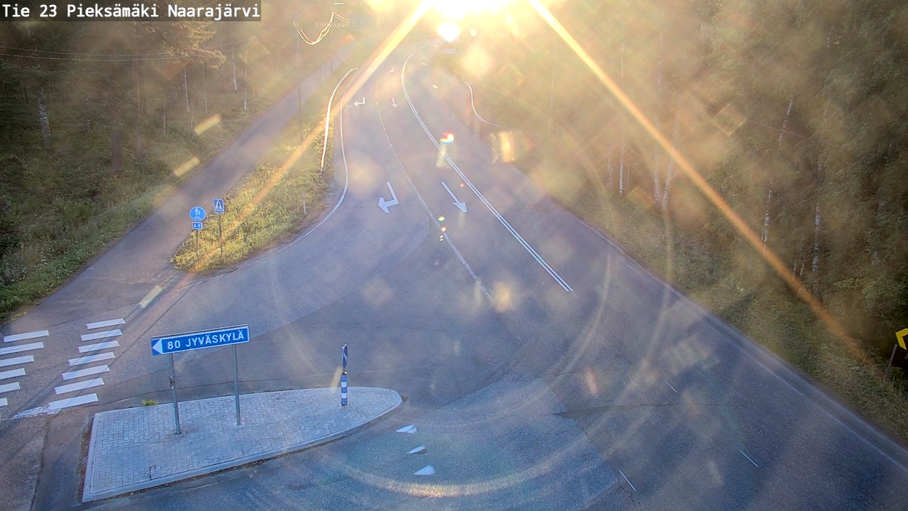 Weather Camera Image Väg 23 Pieksämäki, Naarajärvi, Pieksämäki, Etelä-Savo
