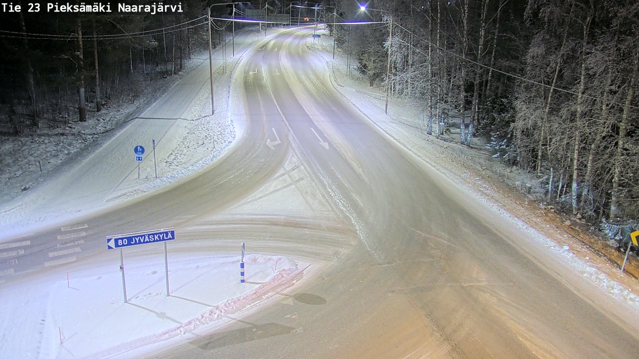 Weather Camera Image Väg 23 Pieksämäki, Naarajärvi, Pieksämäki, Etelä-Savo