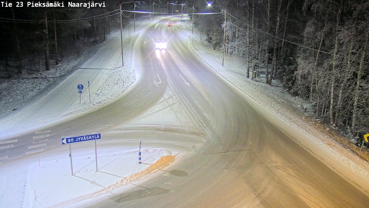 Weather Camera Image Väg 23 Pieksämäki, Naarajärvi, Pieksämäki, Etelä-Savo