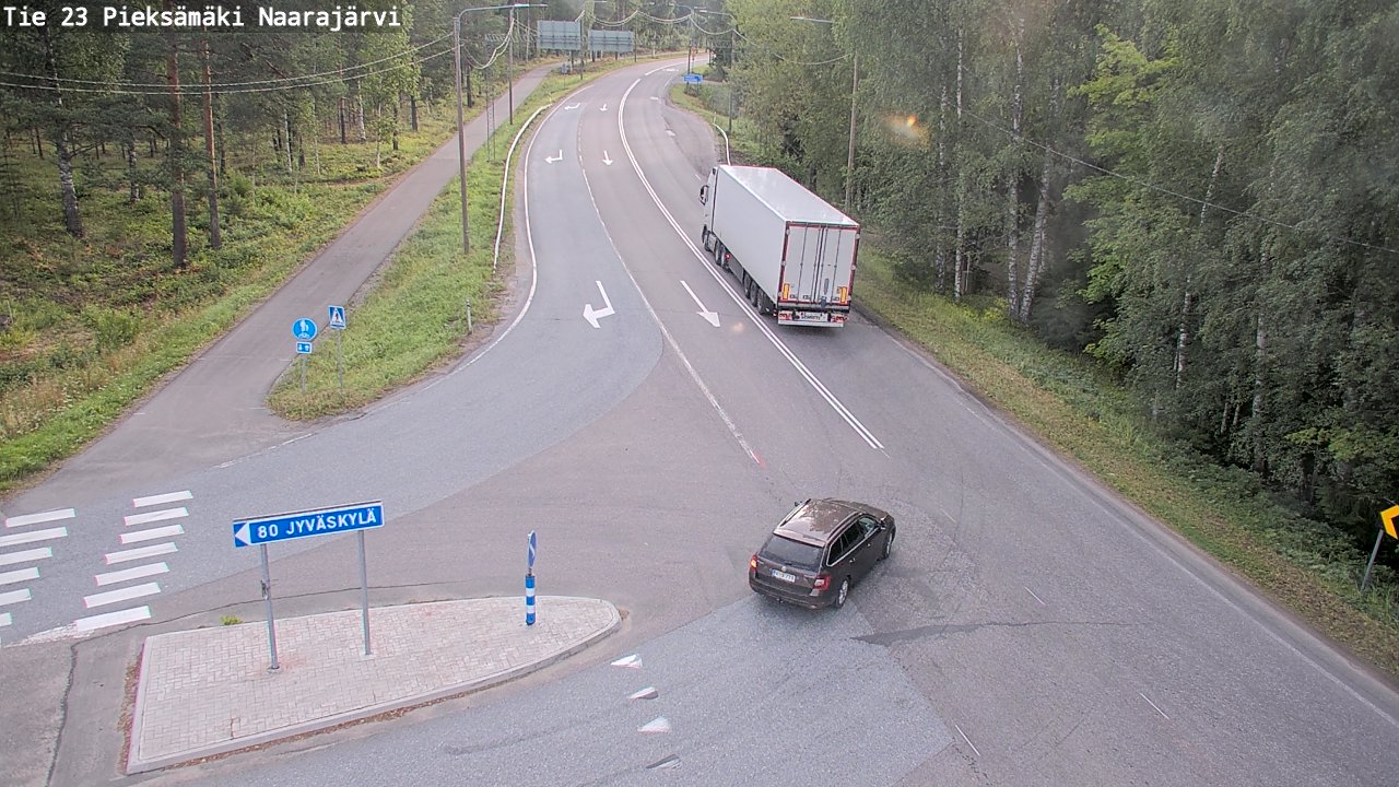 Weather Camera Image Väg 23 Pieksämäki, Naarajärvi, Pieksämäki, Etelä-Savo