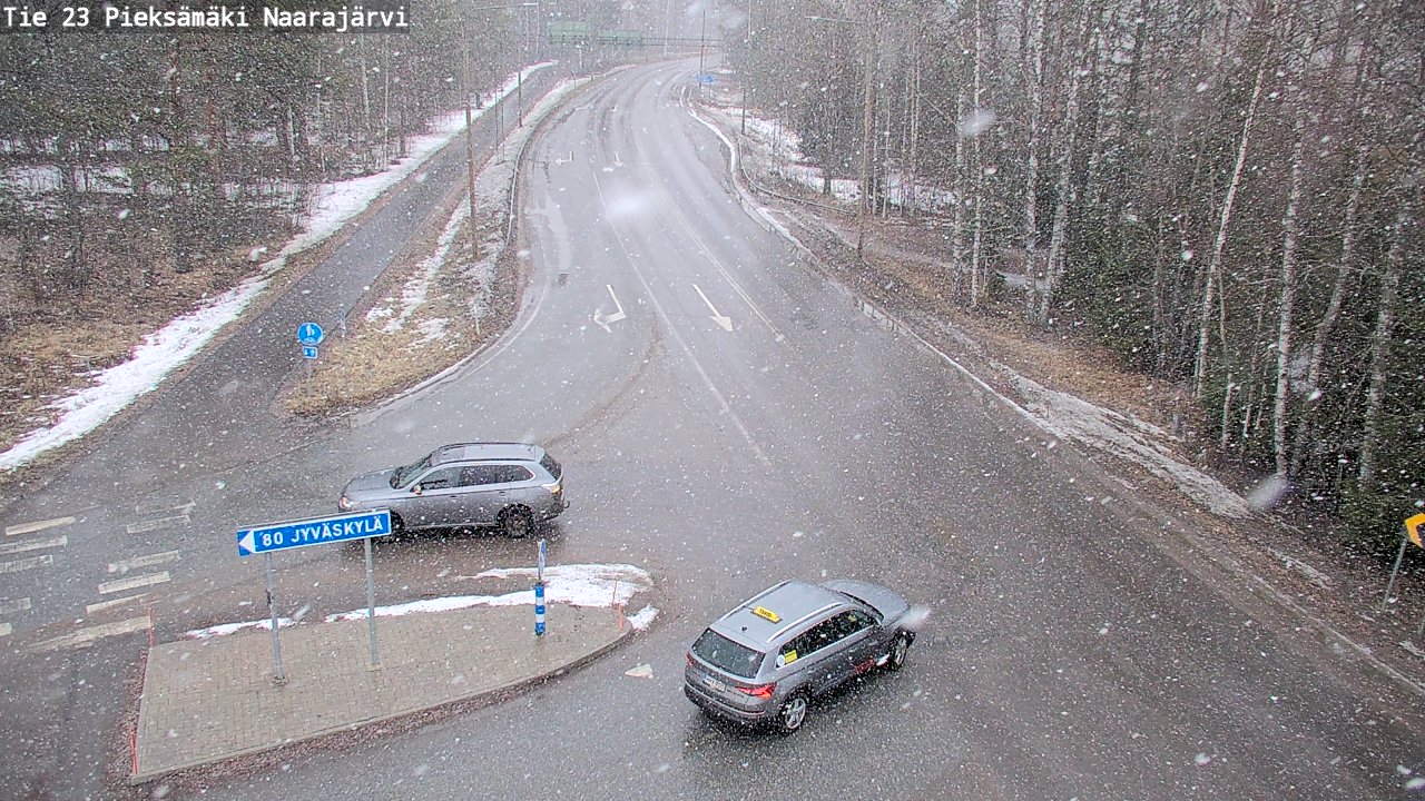 Weather Camera Image Väg 23 Pieksämäki, Naarajärvi, Pieksämäki, Etelä-Savo