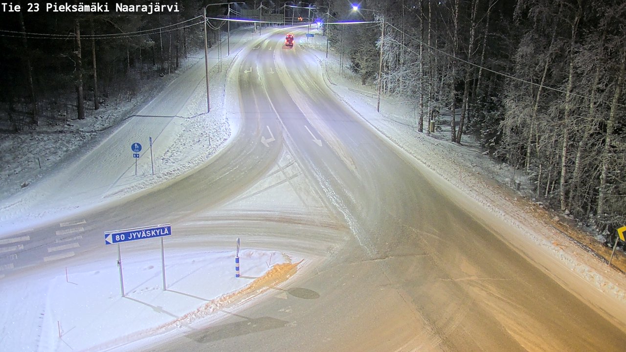 Weather Camera Image Väg 23 Pieksämäki, Naarajärvi, Pieksämäki, Etelä-Savo