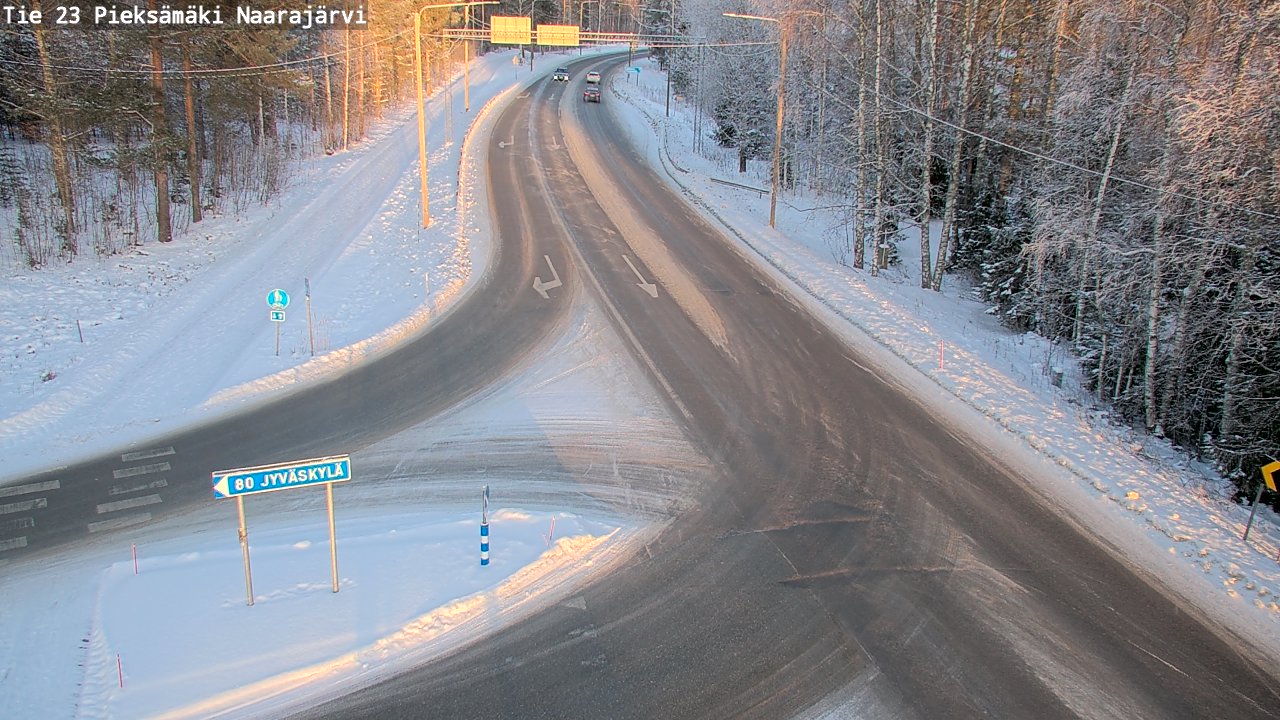 Weather Camera Image Väg 23 Pieksämäki, Naarajärvi, Pieksämäki, Etelä-Savo
