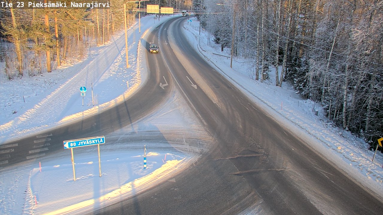 Weather Camera Image Väg 23 Pieksämäki, Naarajärvi, Pieksämäki, Etelä-Savo