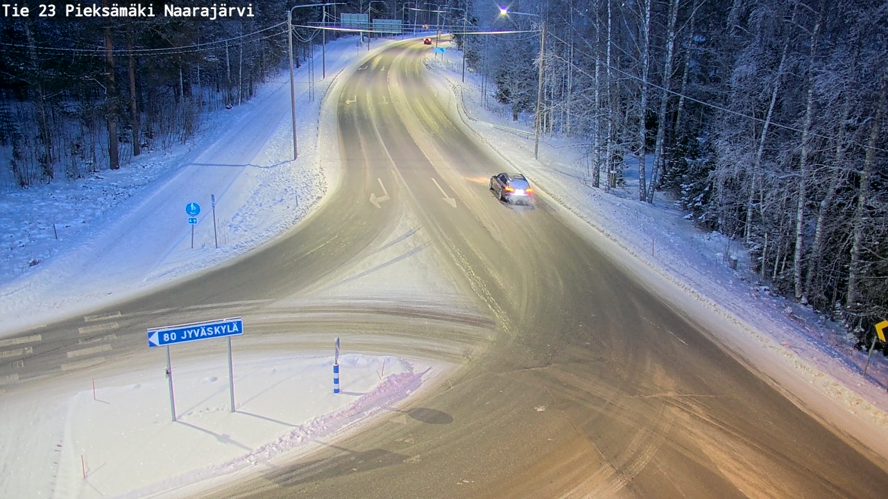 Weather Camera Image Väg 23 Pieksämäki, Naarajärvi, Pieksämäki, Etelä-Savo