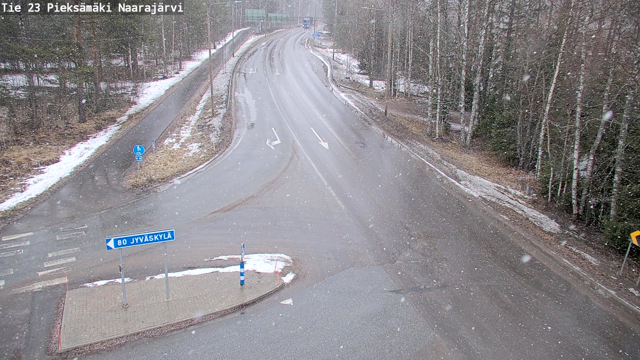 Weather Camera Image Väg 23 Pieksämäki, Naarajärvi, Pieksämäki, Etelä-Savo