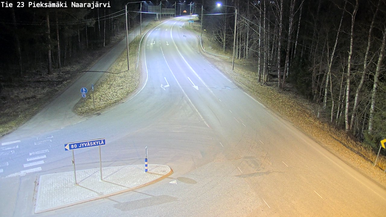 Weather Camera Image Road 23 Pieksämäki, Naarajärvi, Pieksämäki, Etelä-Savo