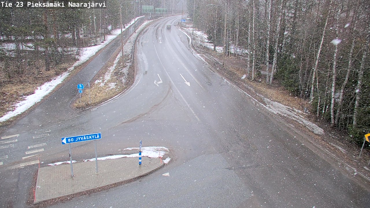 Weather Camera Image Väg 23 Pieksämäki, Naarajärvi, Pieksämäki, Etelä-Savo