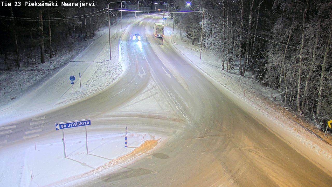 Weather Camera Image Väg 23 Pieksämäki, Naarajärvi, Pieksämäki, Etelä-Savo
