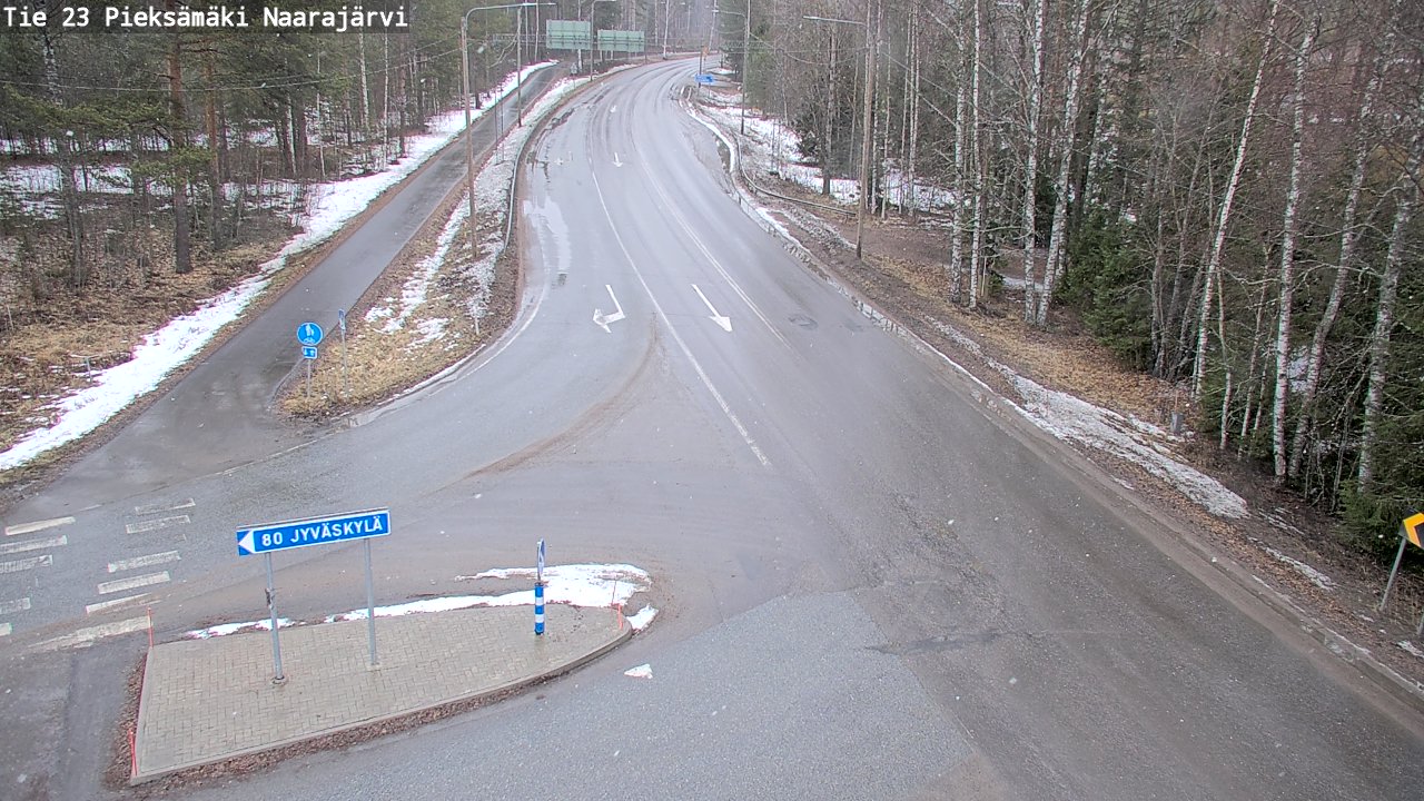 Weather Camera Image Väg 23 Pieksämäki, Naarajärvi, Pieksämäki, Etelä-Savo