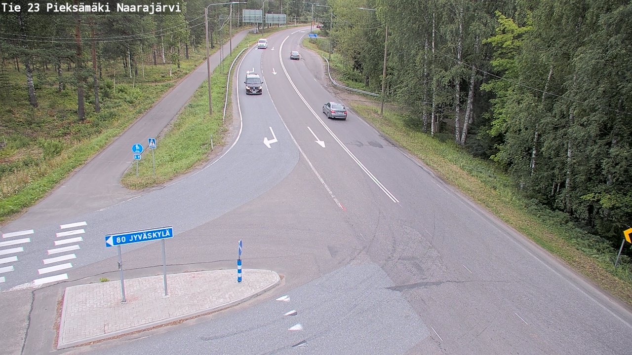 Weather Camera Image Väg 23 Pieksämäki, Naarajärvi, Pieksämäki, Etelä-Savo