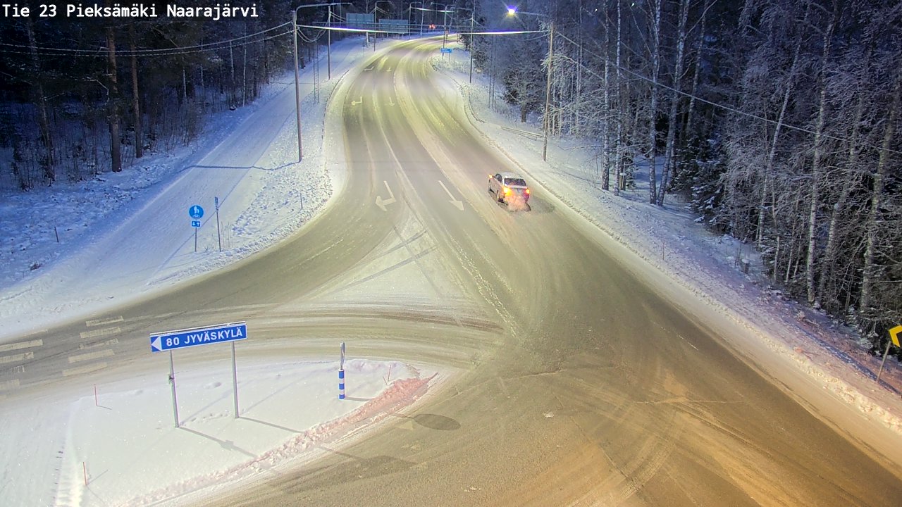 Weather Camera Image Väg 23 Pieksämäki, Naarajärvi, Pieksämäki, Etelä-Savo