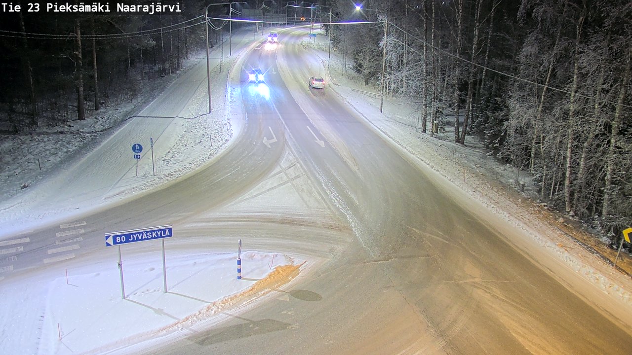 Weather Camera Image Väg 23 Pieksämäki, Naarajärvi, Pieksämäki, Etelä-Savo
