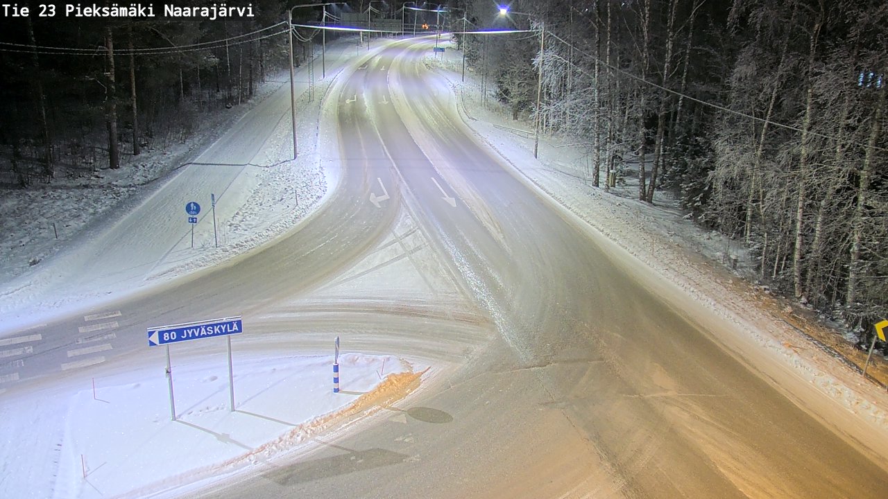 Weather Camera Image Väg 23 Pieksämäki, Naarajärvi, Pieksämäki, Etelä-Savo