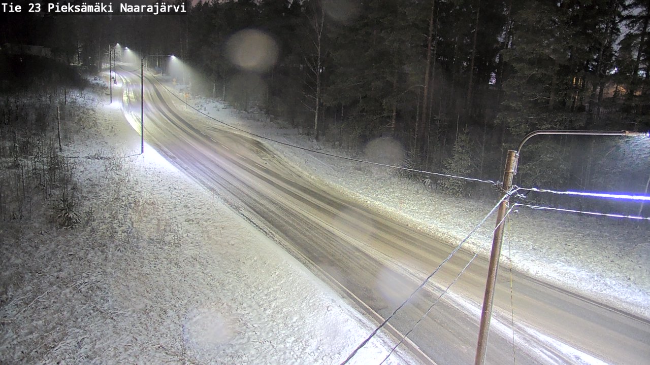 Weather Camera Image Väg 23 Pieksämäki, Naarajärvi, Pieksämäki, Etelä-Savo
