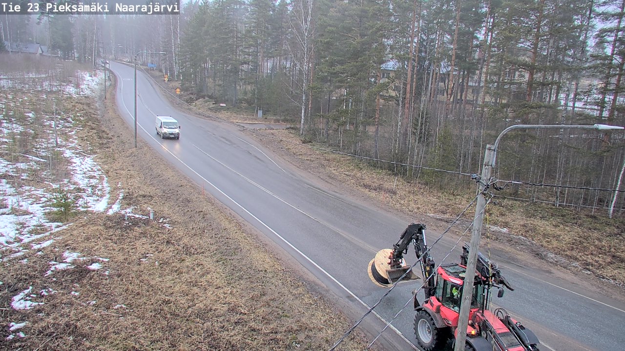 Weather Camera Image Väg 23 Pieksämäki, Naarajärvi, Pieksämäki, Etelä-Savo