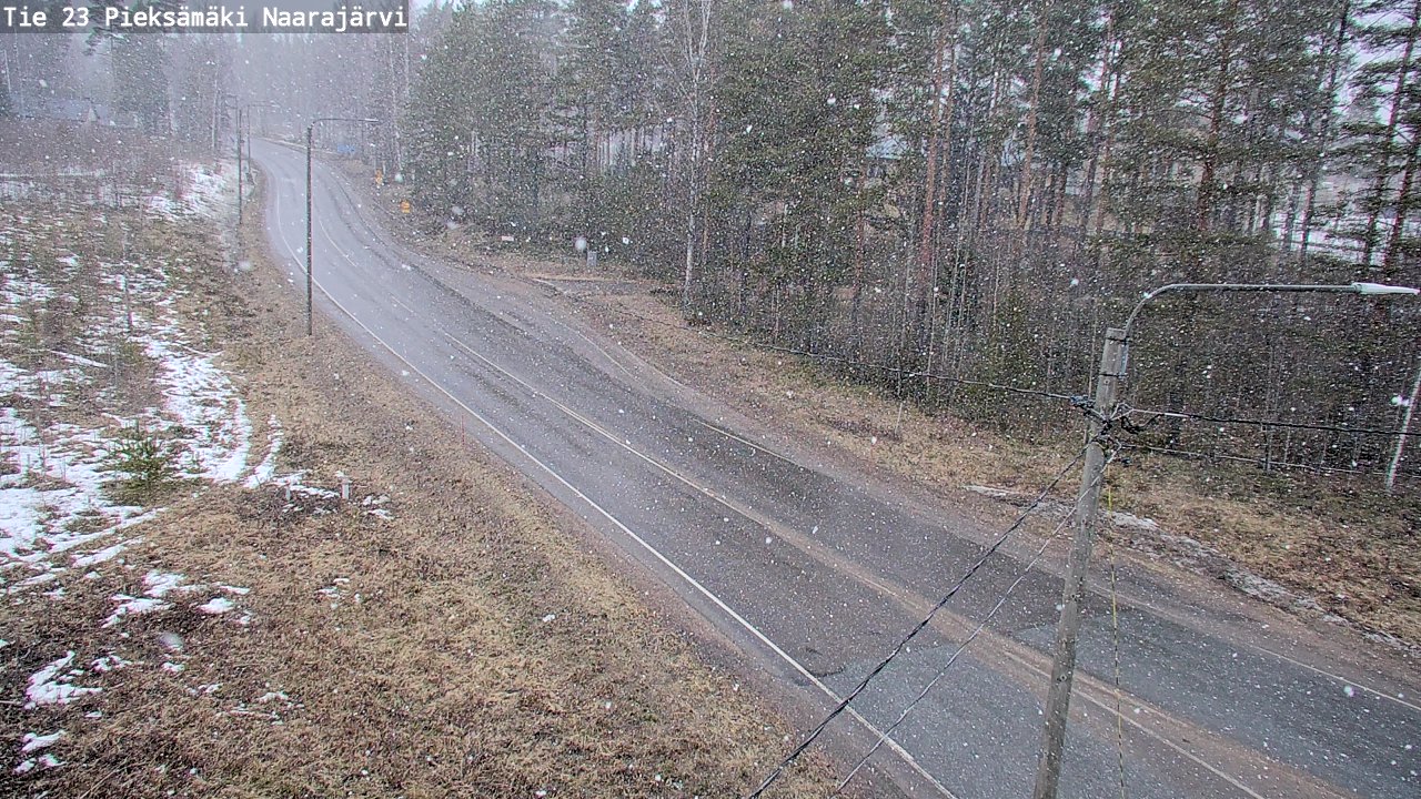 Weather Camera Image Väg 23 Pieksämäki, Naarajärvi, Pieksämäki, Etelä-Savo