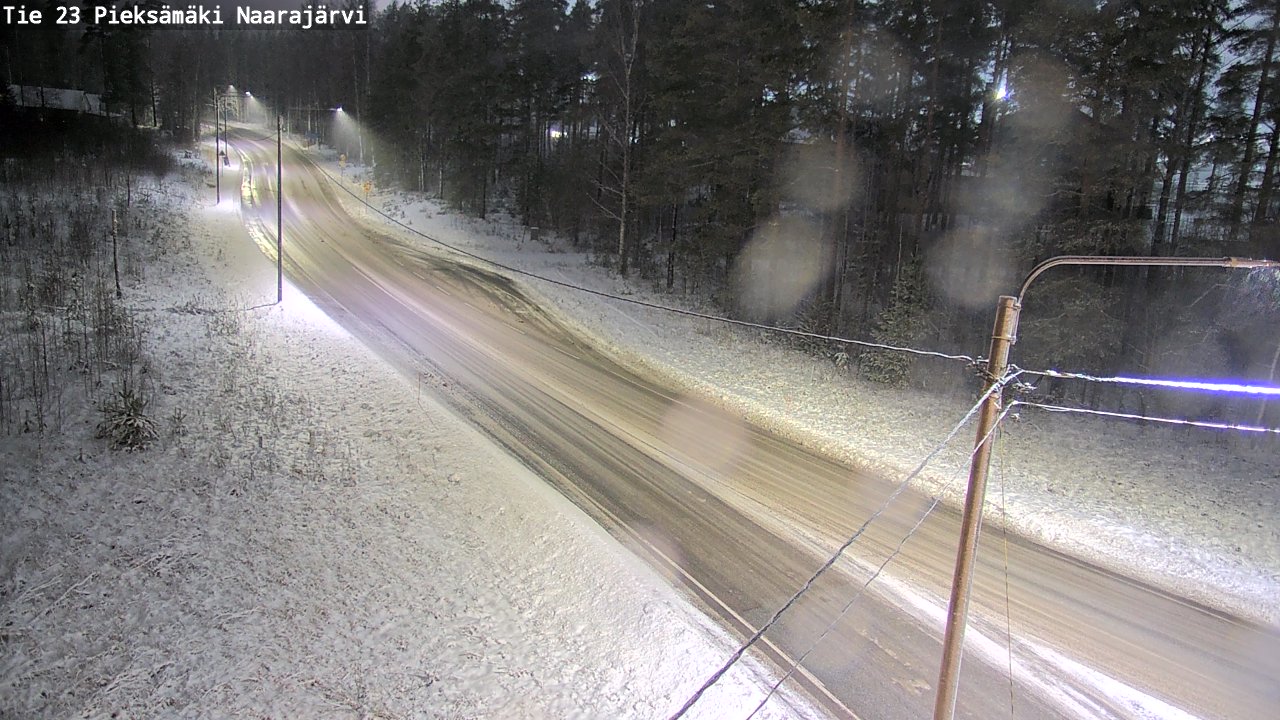 Weather Camera Image Väg 23 Pieksämäki, Naarajärvi, Pieksämäki, Etelä-Savo