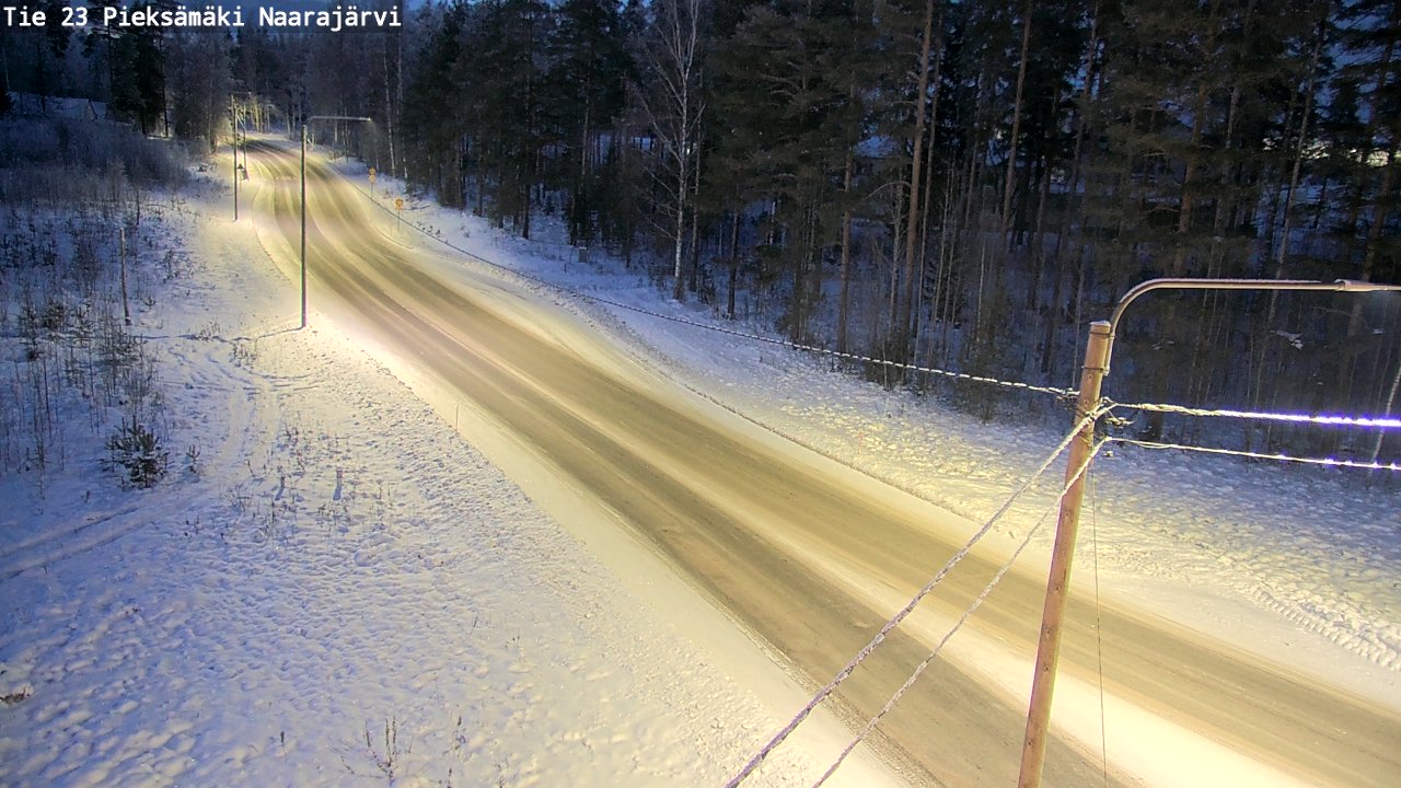 Weather Camera Image Road 23 Pieksämäki, Naarajärvi, Pieksämäki, Etelä-Savo