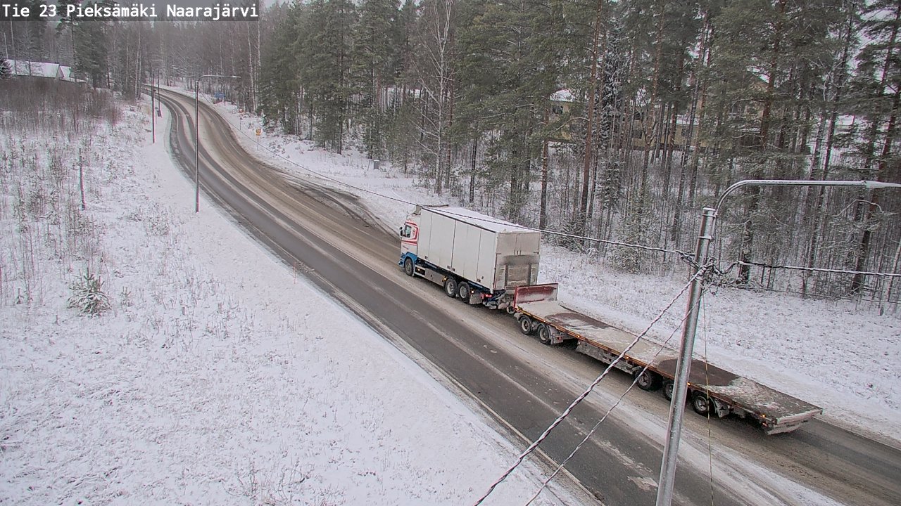 Weather Camera Image Väg 23 Pieksämäki, Naarajärvi, Pieksämäki, Etelä-Savo
