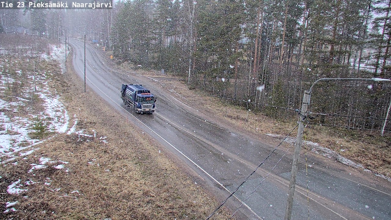 Weather Camera Image Väg 23 Pieksämäki, Naarajärvi, Pieksämäki, Etelä-Savo