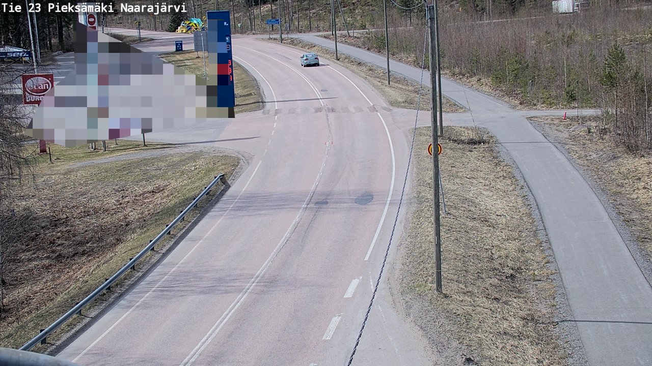 Weather Camera Image Väg 23 Pieksämäki, Naarajärvi, Pieksämäki, Etelä-Savo