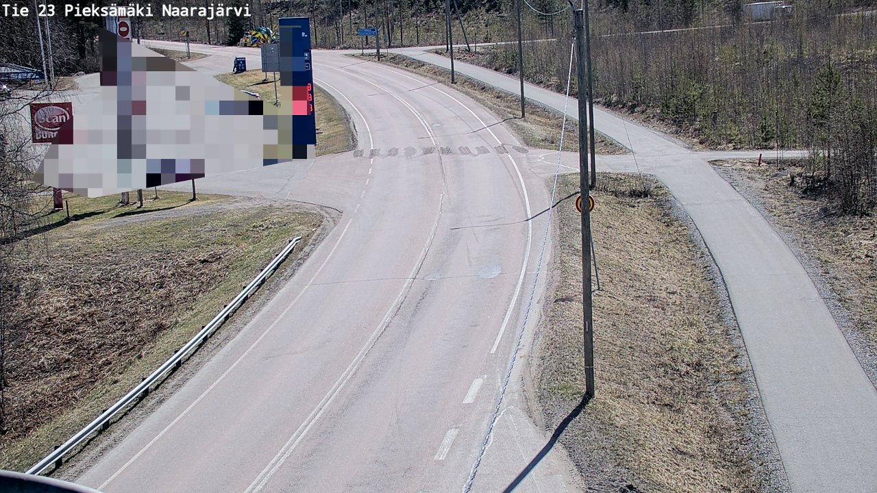 Weather Camera Image Väg 23 Pieksämäki, Naarajärvi, Pieksämäki, Etelä-Savo