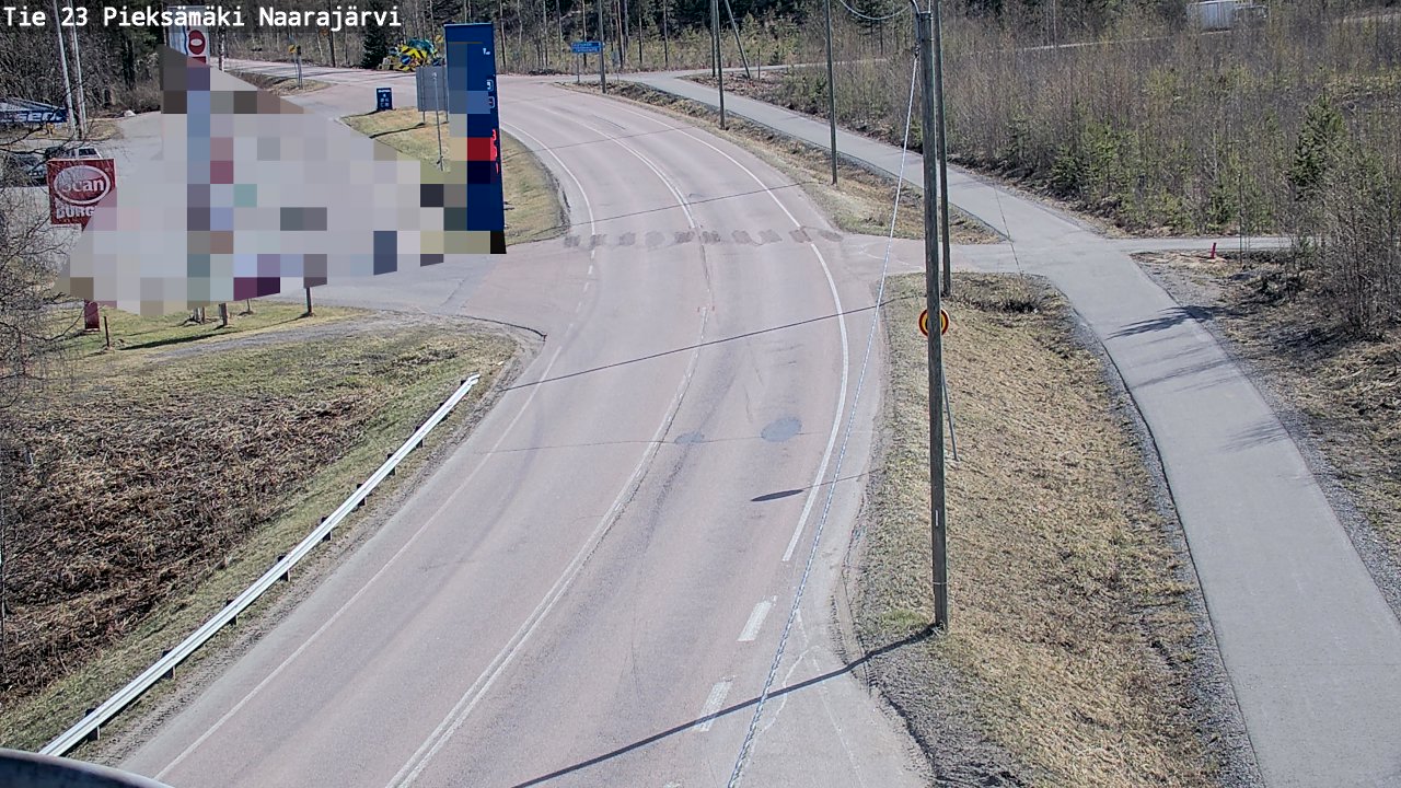 Weather Camera Image Väg 23 Pieksämäki, Naarajärvi, Pieksämäki, Etelä-Savo