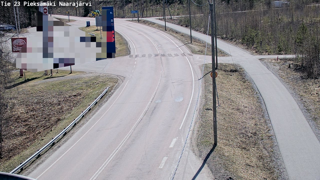 Weather Camera Image Väg 23 Pieksämäki, Naarajärvi, Pieksämäki, Etelä-Savo