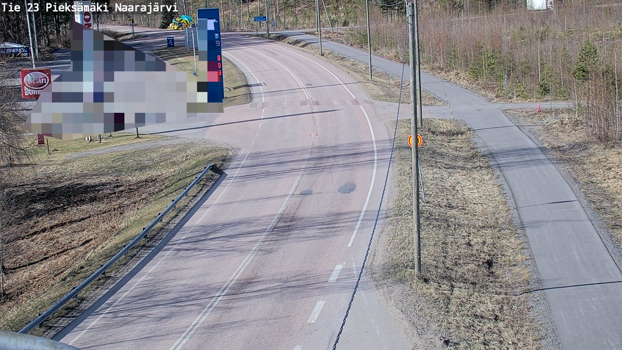 Weather Camera Image Väg 23 Pieksämäki, Naarajärvi, Pieksämäki, Etelä-Savo