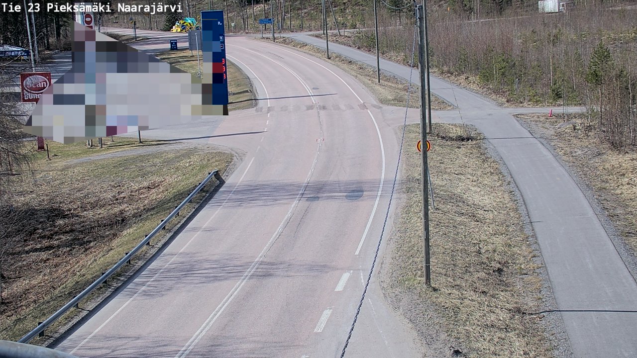 Weather Camera Image Väg 23 Pieksämäki, Naarajärvi, Pieksämäki, Etelä-Savo