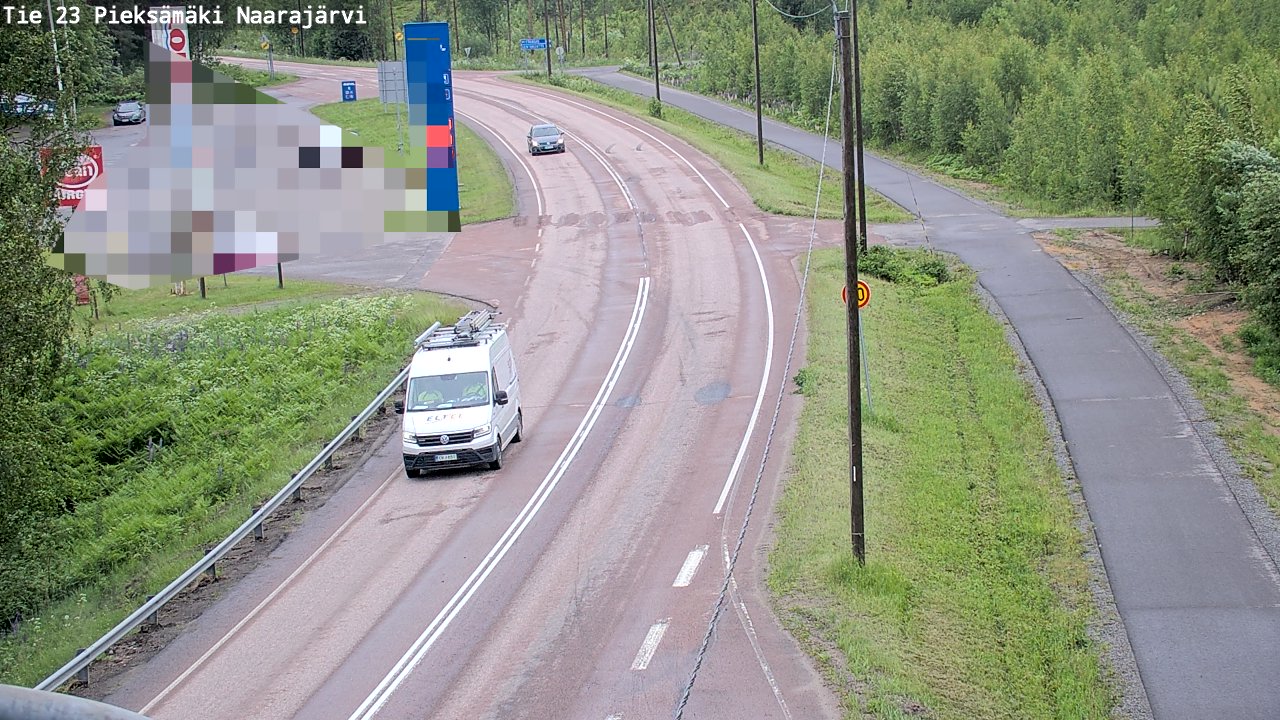 Weather Camera Image Väg 23 Pieksämäki, Naarajärvi, Pieksämäki, Etelä-Savo