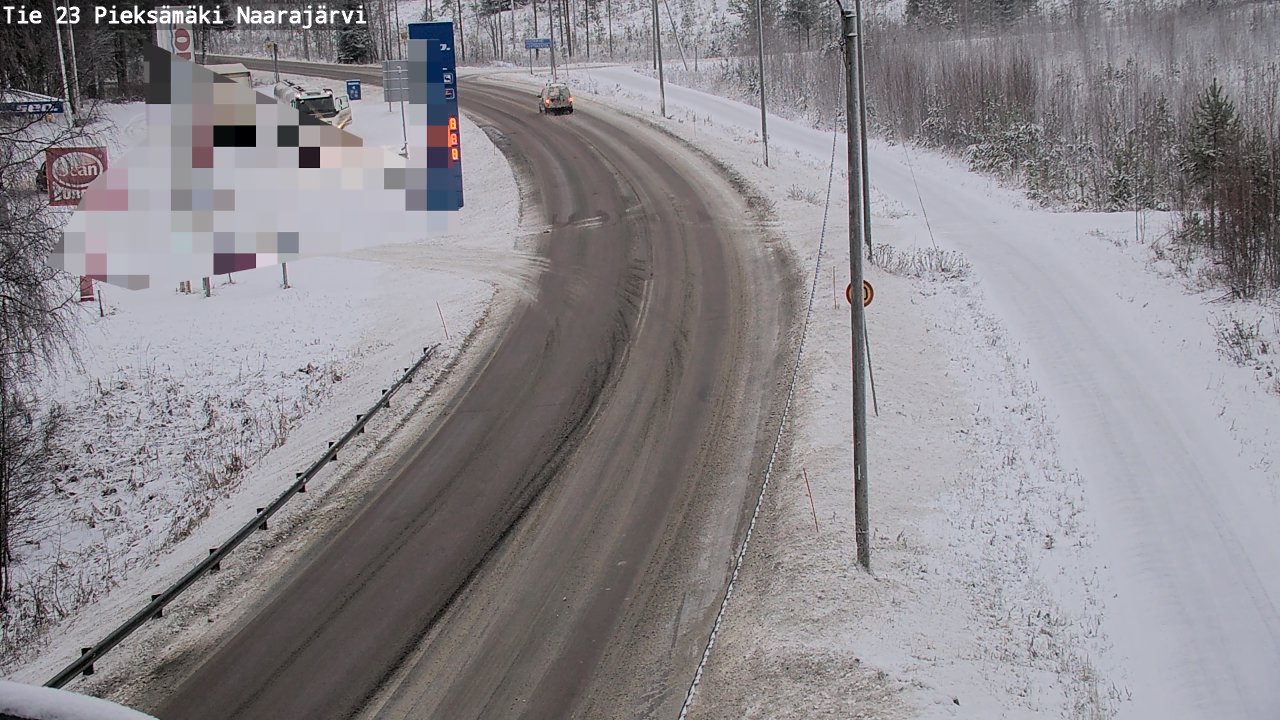 Weather Camera Image Väg 23 Pieksämäki, Naarajärvi, Pieksämäki, Etelä-Savo