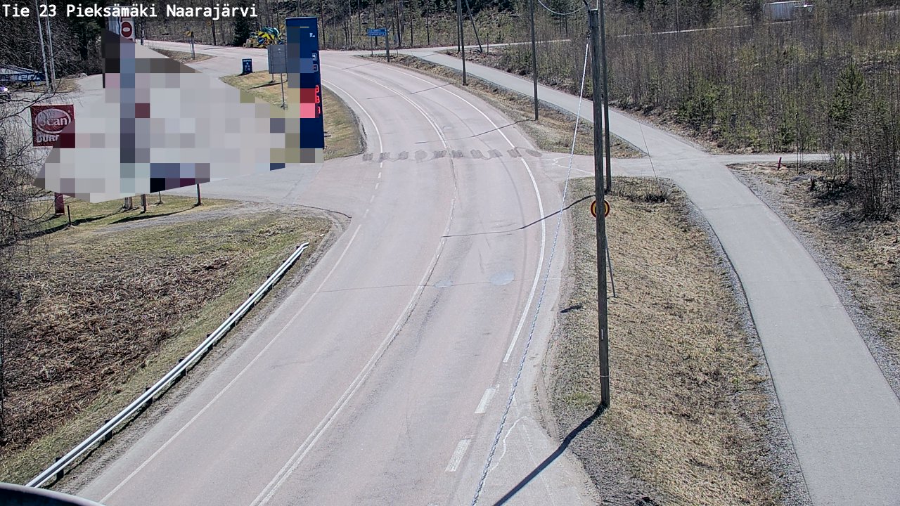 Weather Camera Image Väg 23 Pieksämäki, Naarajärvi, Pieksämäki, Etelä-Savo