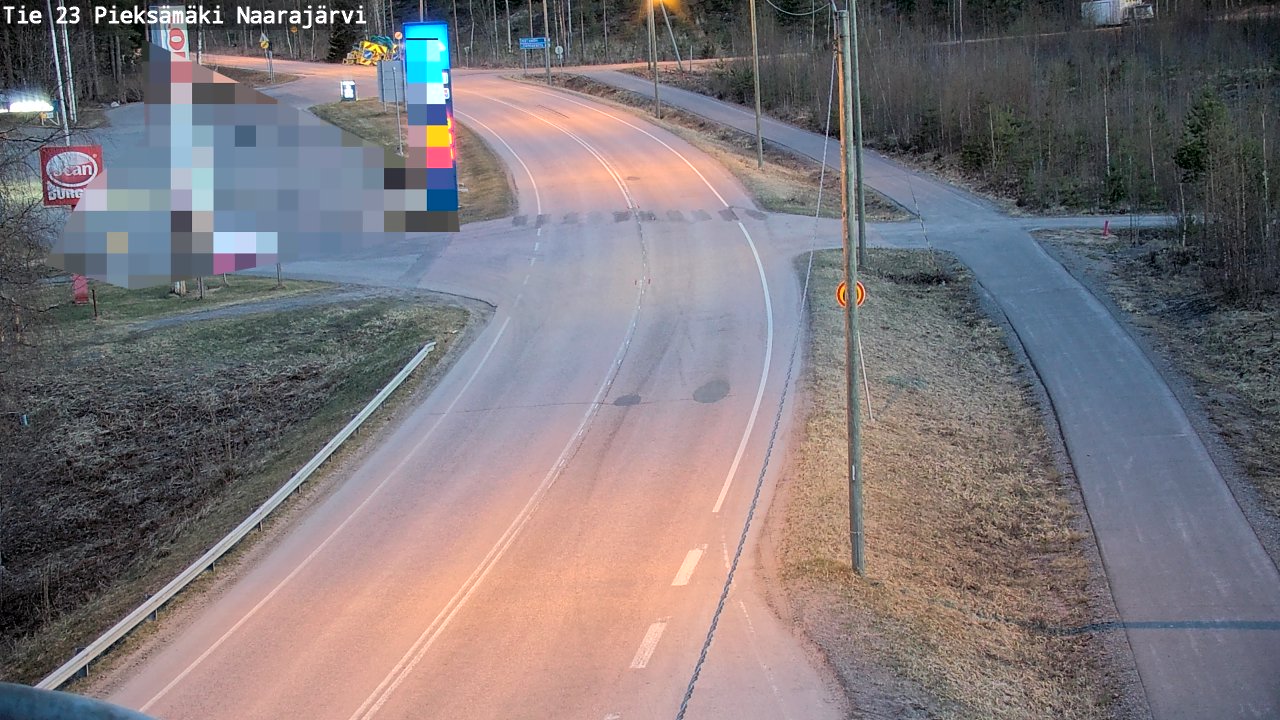 Weather Camera Image Väg 23 Pieksämäki, Naarajärvi, Pieksämäki, Etelä-Savo