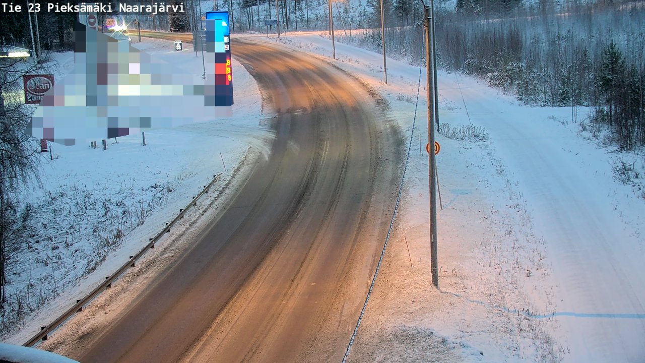 Weather Camera Image Väg 23 Pieksämäki, Naarajärvi, Pieksämäki, Etelä-Savo