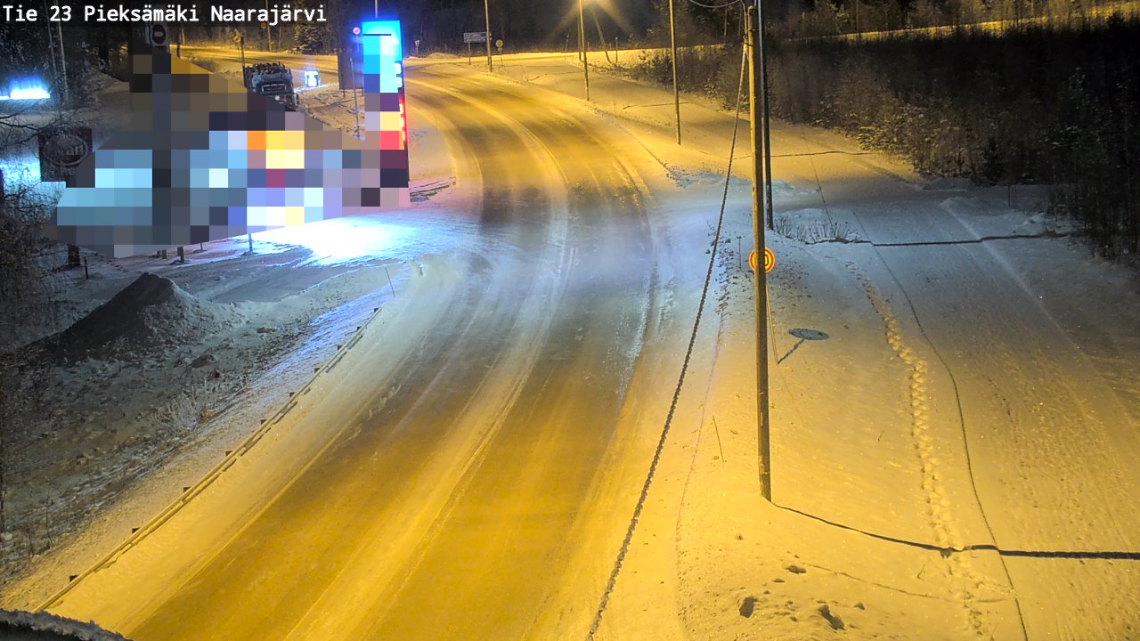 Weather Camera Image Väg 23 Pieksämäki, Naarajärvi, Pieksämäki, Etelä-Savo