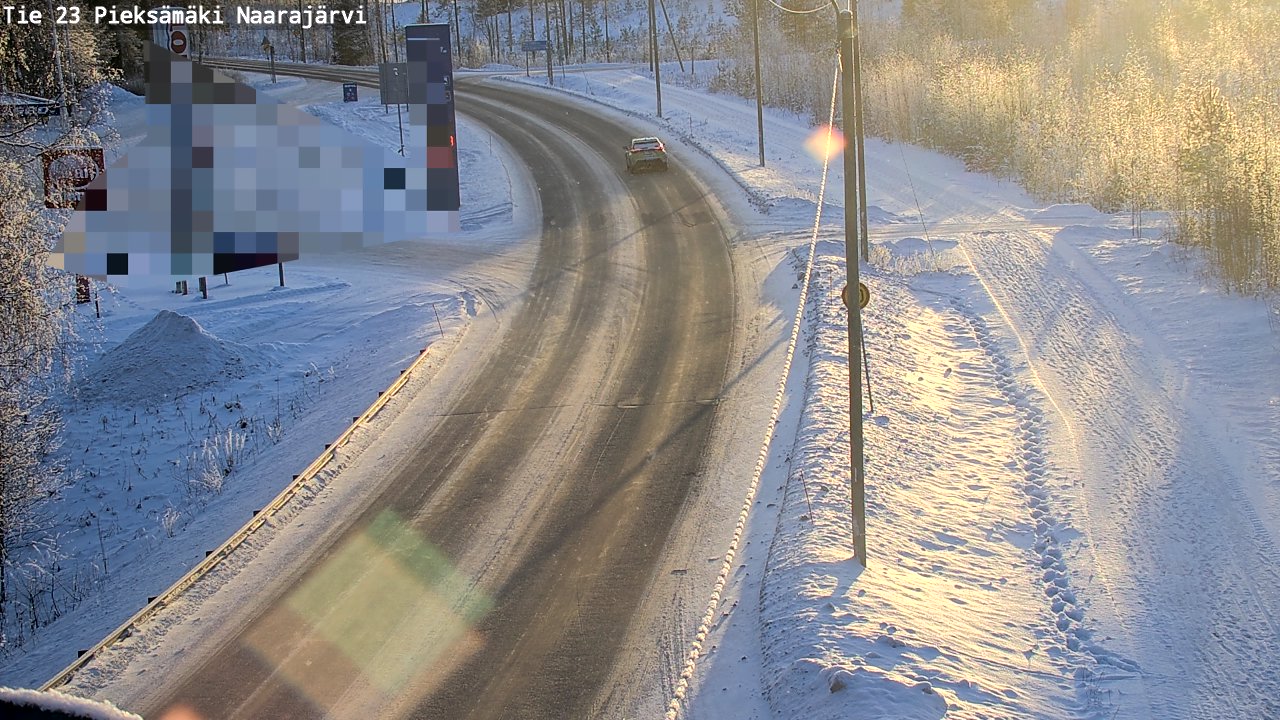 Weather Camera Image Väg 23 Pieksämäki, Naarajärvi, Pieksämäki, Etelä-Savo