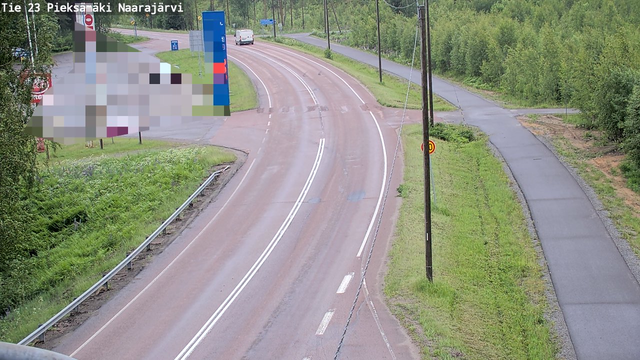 Weather Camera Image Väg 23 Pieksämäki, Naarajärvi, Pieksämäki, Etelä-Savo