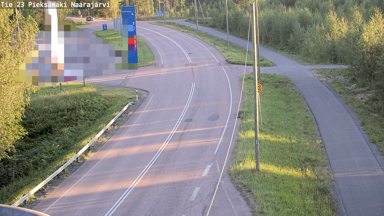 Weather Camera Image Väg 23 Pieksämäki, Naarajärvi, Pieksämäki, Etelä-Savo