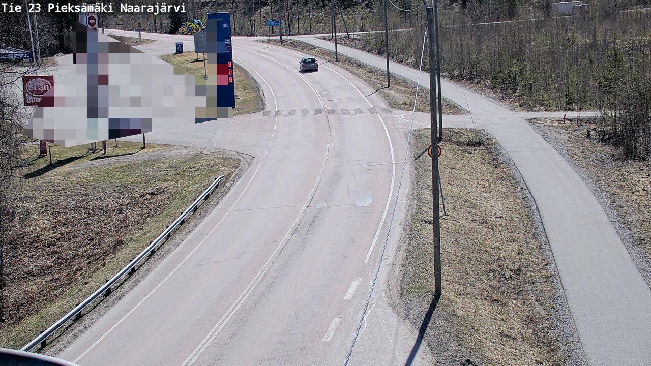 Weather Camera Image Väg 23 Pieksämäki, Naarajärvi, Pieksämäki, Etelä-Savo