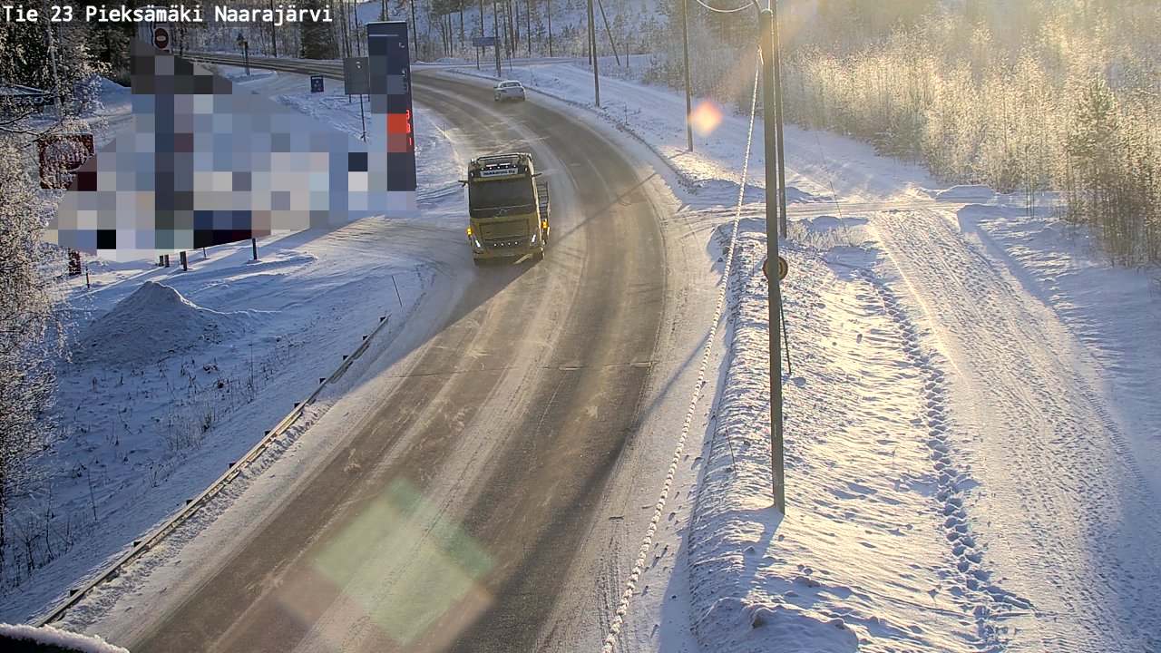 Weather Camera Image Väg 23 Pieksämäki, Naarajärvi, Pieksämäki, Etelä-Savo