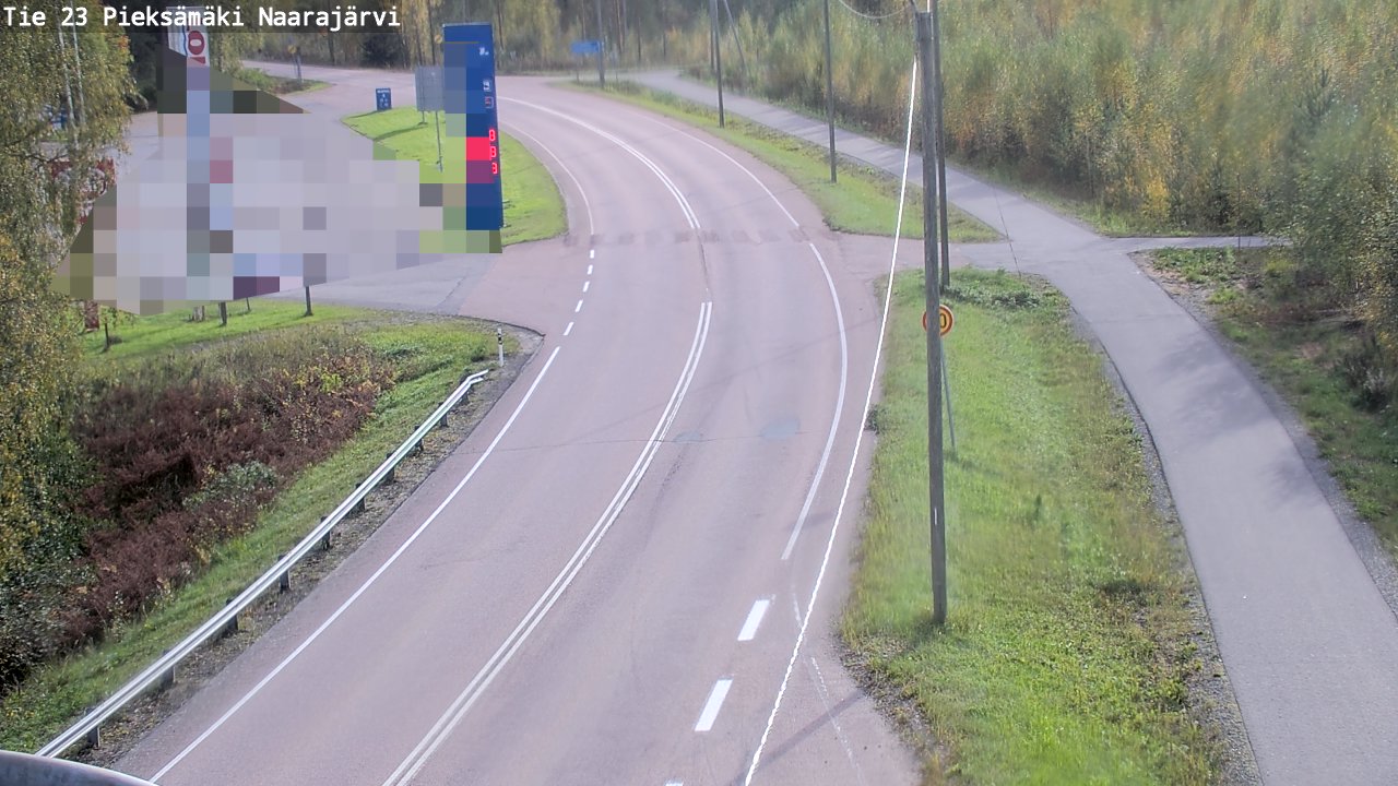 Weather Camera Image Väg 23 Pieksämäki, Naarajärvi, Pieksämäki, Etelä-Savo