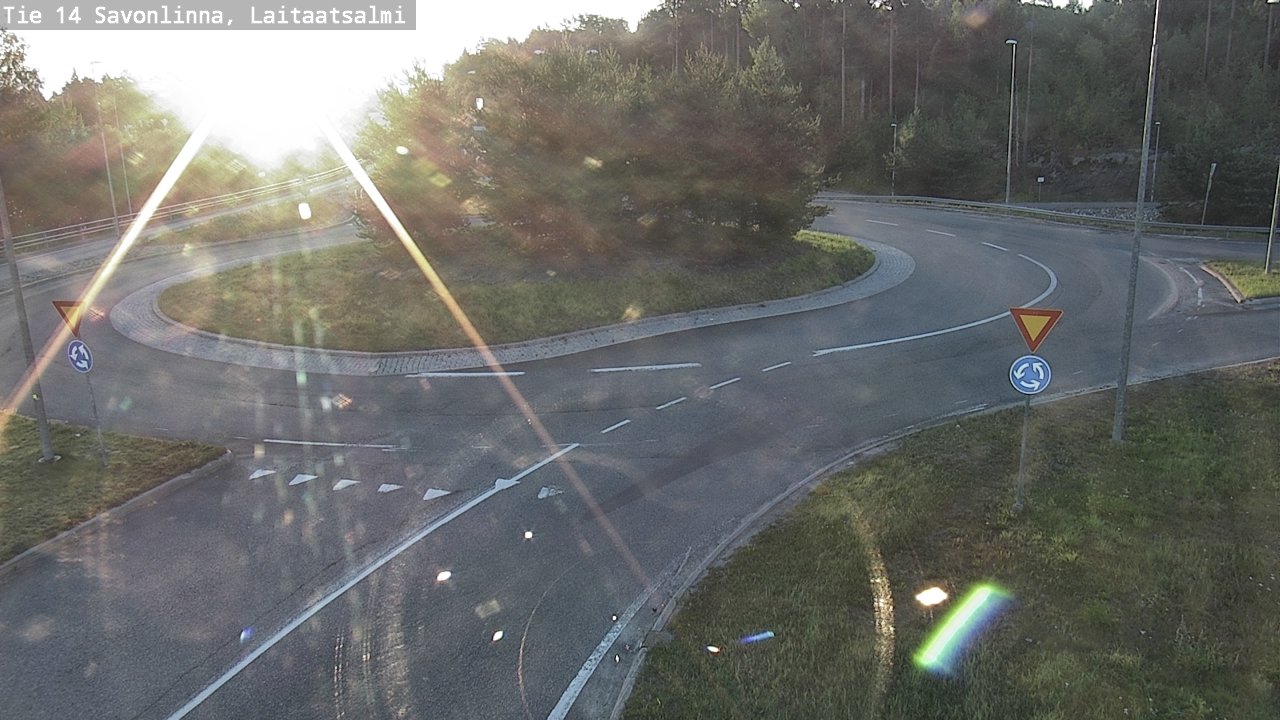 Weather Camera Image Väg 14 Nyslott, Laitaatsalmi, Savonlinna, Etelä-Savo